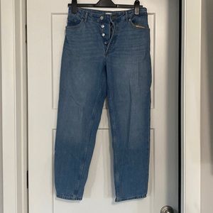 H&M Straight Leg High Rise Blue Jeans